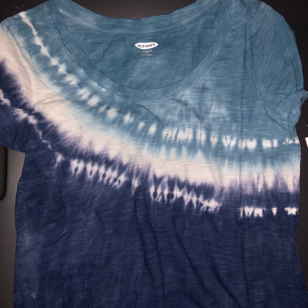 Índigo tie dye scoop neck xs-